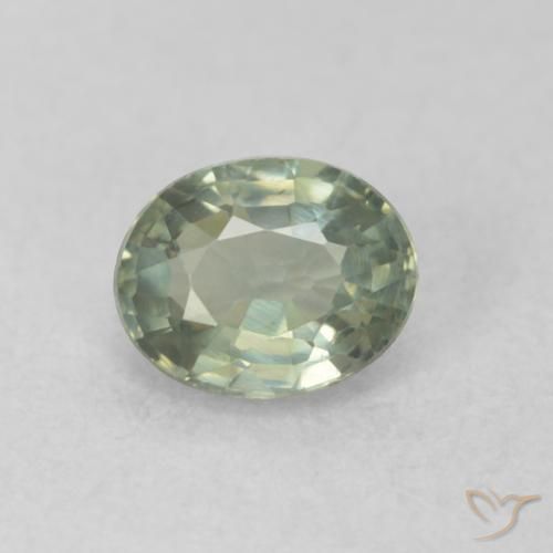 0.55ct Natürlicher Warmes Grün Saphir, Oval, VVS-VS