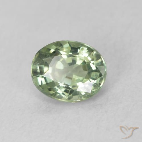 9,17 ctw natürlicher Medium Light-Green Saphir, Oval, VVS