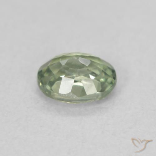 9,17 ctw natürlicher Blasses Grün Saphir, Oval, VVS