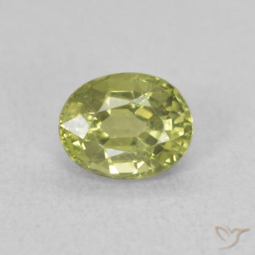 0.49ct Natürlicher Warmes Waldgrün Saphir, Oval, VS