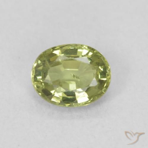 0.45ct Natürlicher hellgrün Saphir, Oval, VS