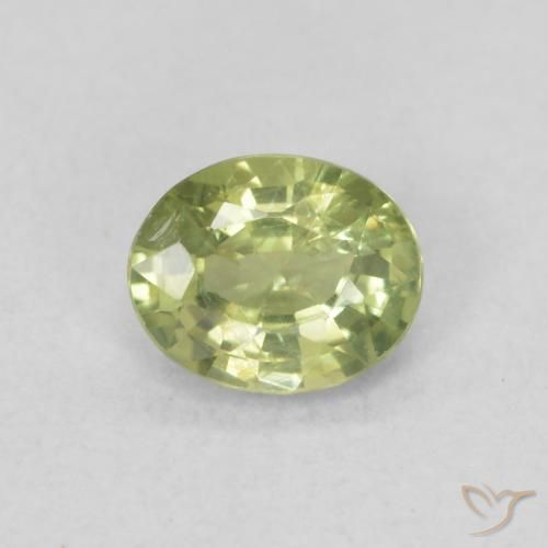 0.43ct Natürlicher Warmes Waldgrün Saphir, Oval, VS