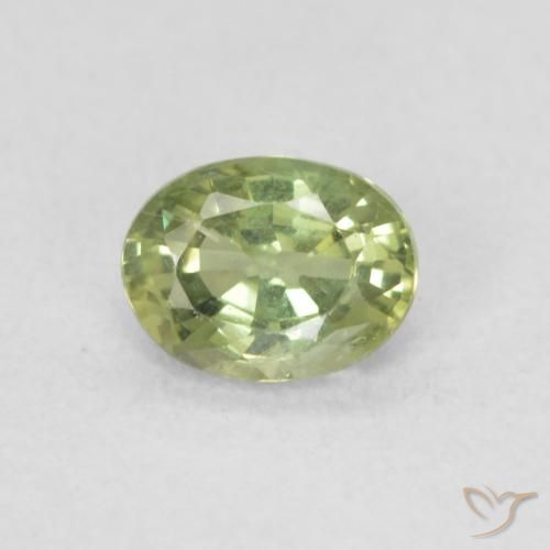0.42ct Natürlicher Helles Waldgrün Saphir, Oval, VS