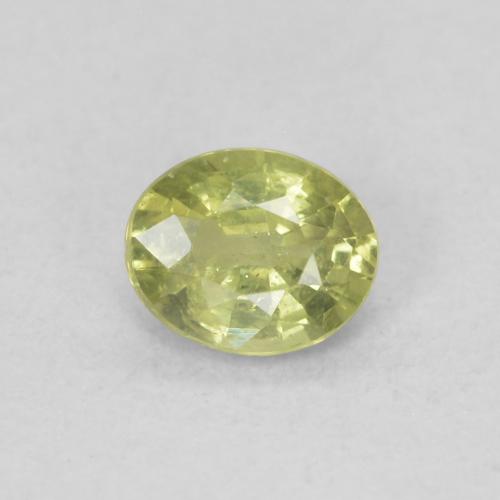 0.42ct Natürlicher Warmes Erdgrün Saphir, Oval, VS