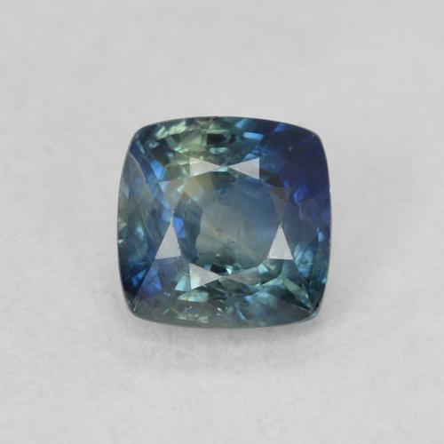 0.63ct Natürlicher Blaugrün Saphir, Kissen, VS