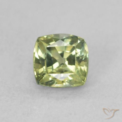 0.54ct Natürlicher Mittelgrün Saphir, Kissen, VS