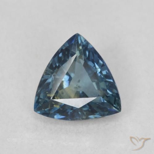 0.61ct Natürlicher Blaugrün Saphir, Trillion, VS
