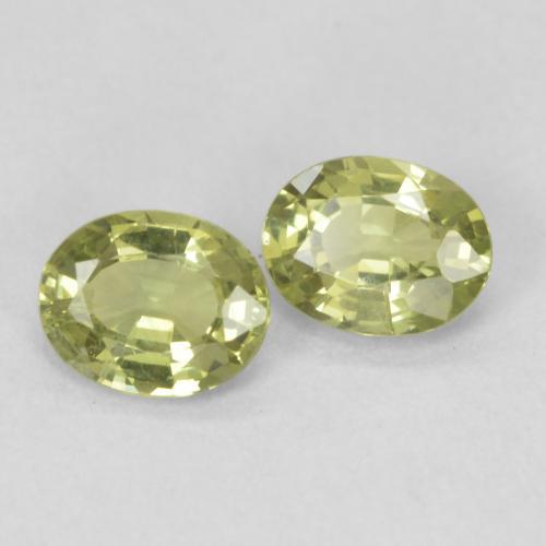 0.79 ct natürliche hellgrün Saphir-Edelsteine, Oval, VVS-VS