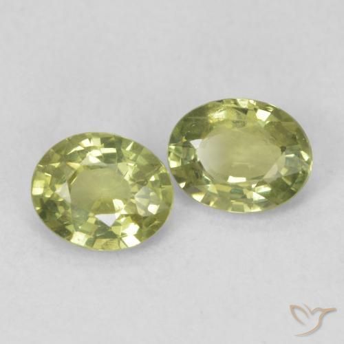 0.78 ct natürliche Warmes Erdgrün Saphir-Edelsteine, Oval, VS