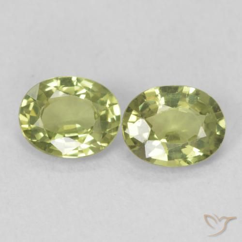 0.82ctw Natürlicher Warmes Waldgrün Saphir, Oval, VVS-VS