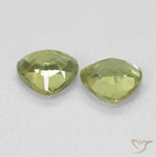 0.67 ct natürliche gelblich-grün Saphir-Edelsteine, Trillion, VVS-VS