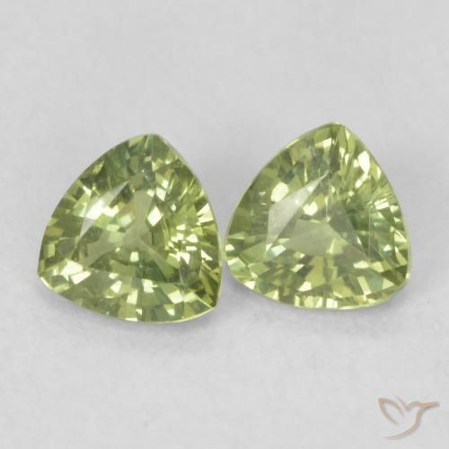 0.68 ct natürliche Erde Grün Saphir-Edelsteine, Trillion, VS
