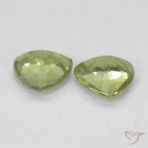 0.68 ct natürliche Erde Grün Saphir-Edelsteine, Trillion, VS