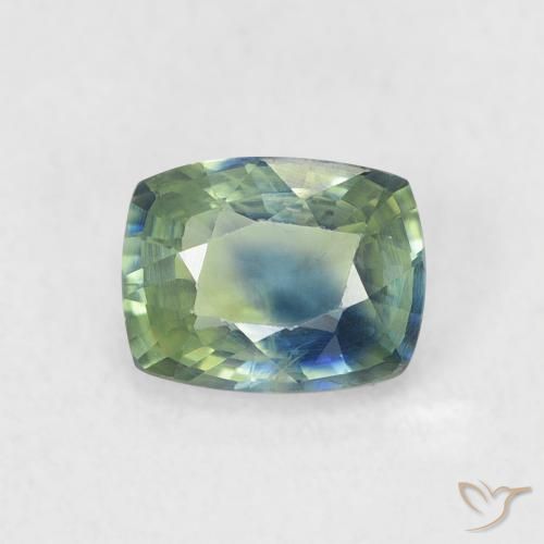 0.73ct Natürlicher Blaugrün Saphir, Kissen, VS