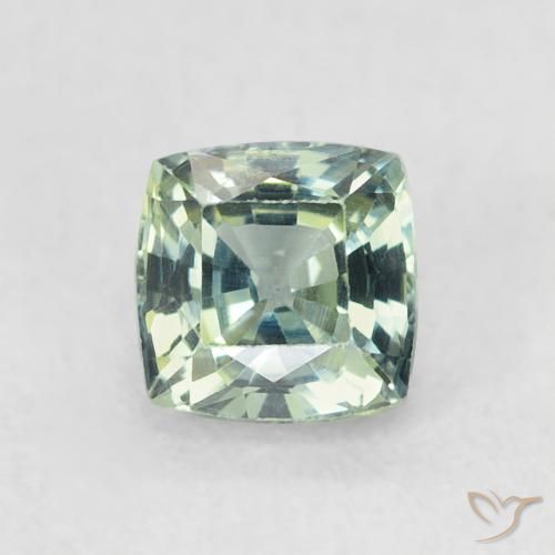 0.68ct Natürlicher Blaugrün Saphir, Kissen, VVS-VS