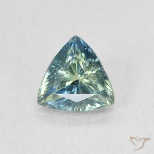 0.54ct Natürlicher Blaugrün Saphir, Trillion, VVS-VS