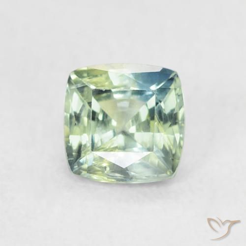0.63ct Natürlicher Blau-grün Saphir, Kissen, VS