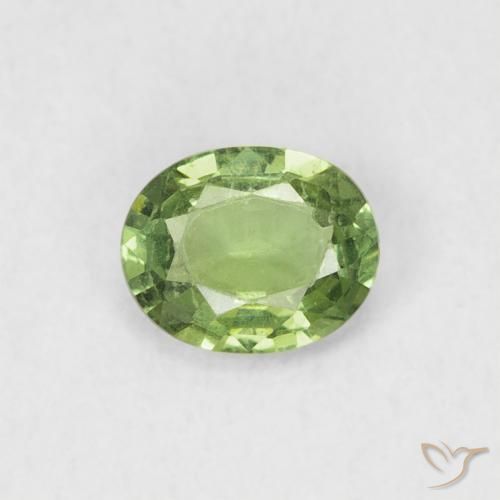 0.41ct Natürlicher Birnengrün Saphir, Oval, VVS