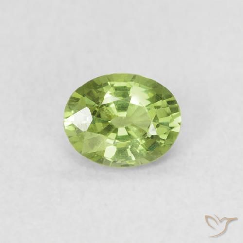 0.40ct Natürlicher hellgrün Saphir, Oval, VVS