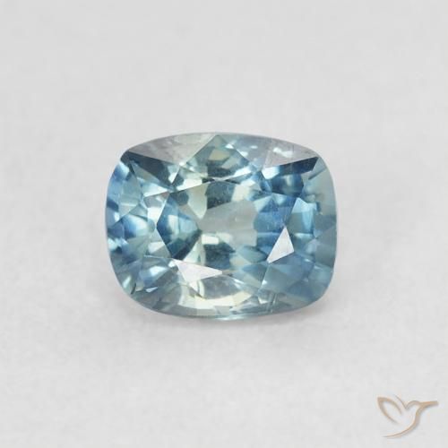 0.61ct Natürlicher Blaugrün Saphir, Kissen, VVS-VS