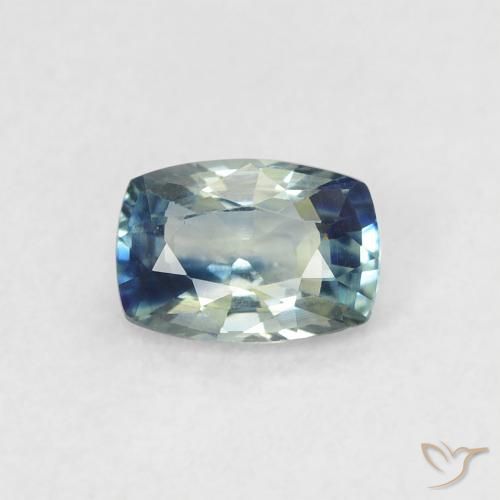 0.62ct Natürlicher Blaugrün Saphir, Kissen, VVS-VS