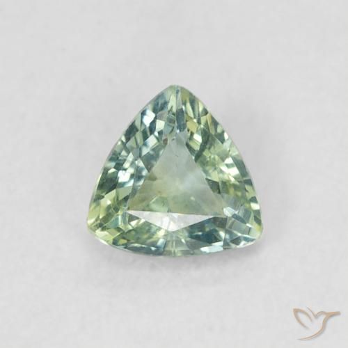 0.50ct Natürlicher Medium Light Green Saphir, Trillion, VVS-VS