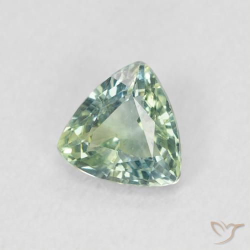 9,17 ctw natürlicher Medium Light Green Saphir, Trillion, VVS-VS