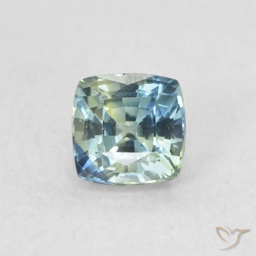 0.56ct Natürlicher Blaugrün Saphir, Kissen, VVS-VS