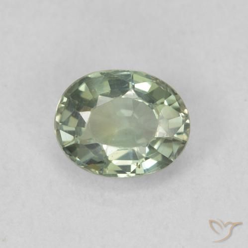 0.56ct Natürlicher Waldgrün Saphir, Oval, VVS-VS
