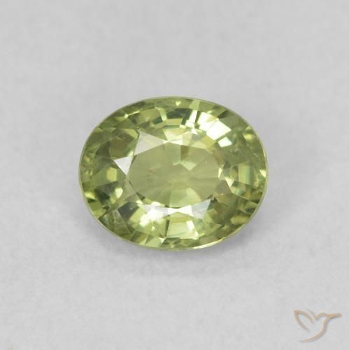 0.50ct Natürlicher Warmes Waldgrün Saphir, Oval, VVS-VS