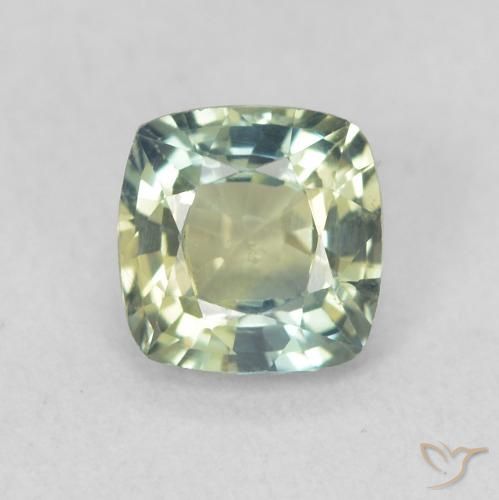 0.77ct Natürlicher Blau-grün Saphir, Kissen, VS