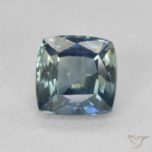 0.87ct Natürlicher Blaugrün Saphir, Kissen, VS