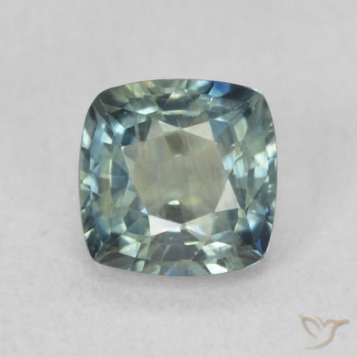 0.87ct Natürlicher Blau-grün Saphir, Kissen, VS, Photo A