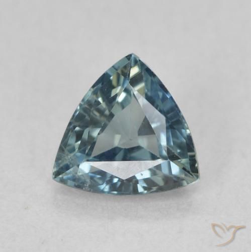 0.69ct Natürlicher Blaugrün Saphir, Trillion, VS
