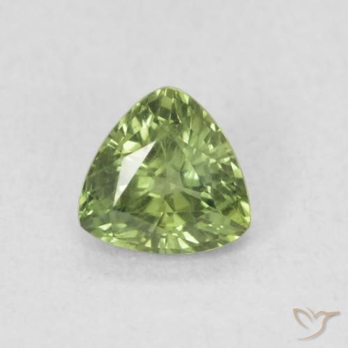 0.48ct Natürlicher Mittelgrün Saphir, Trillion, VVS-VS