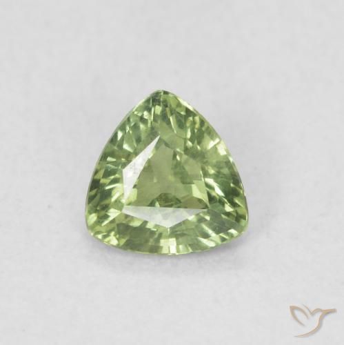 0.39ct Natürlicher Mittelgrün Saphir, Trillion, VVS-VS