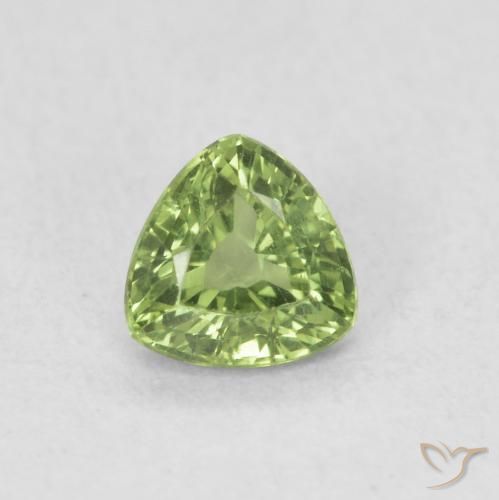 0.46ct Natürlicher Mittelgrün Saphir, Trillion, VVS-VS