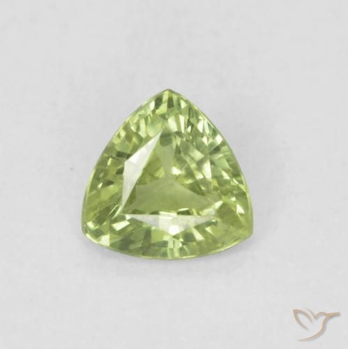 0.40ct Natürlicher Leichtes lebendiges Grün Saphir, Trillion, VVS-VS