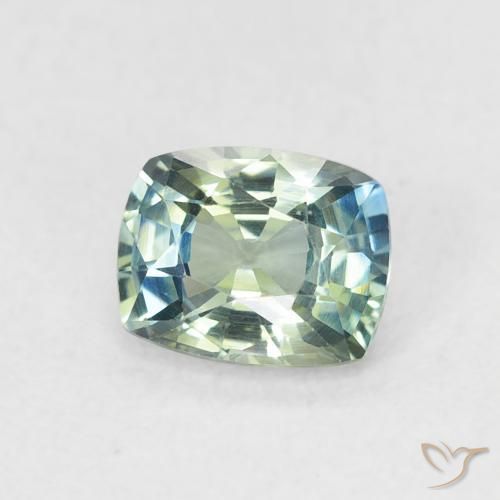 9,17 ctw natürlicher Blaugrün Saphir, Kissen, VVS