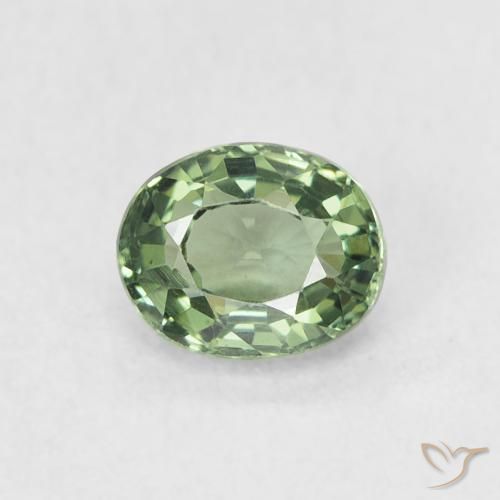 0.62ct Natürlicher tiefgrün Saphir, Oval, VVS-VS