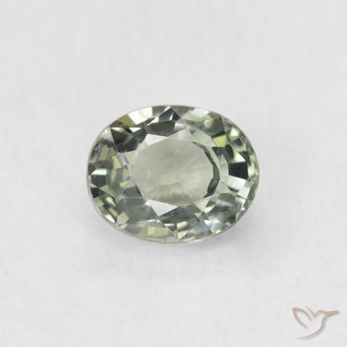 0.56ct Natürlicher Mittelgrün Saphir, Oval, VVS-VS