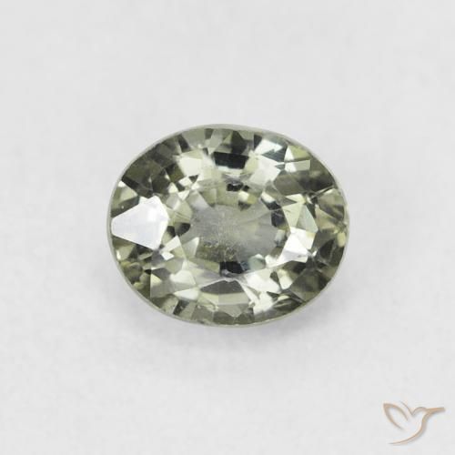 0.66ct Natürlicher Warmes Grün Saphir, Oval, VVS-VS