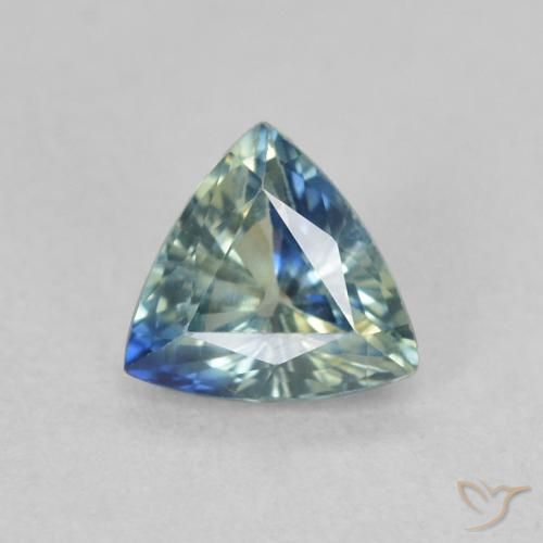 0.54ct Natürlicher Blaugrün Saphir, Trillion, VVS-VS