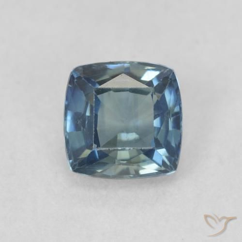 0.61ct Natürlicher Blaugrün Saphir, Kissen, VVS-VS