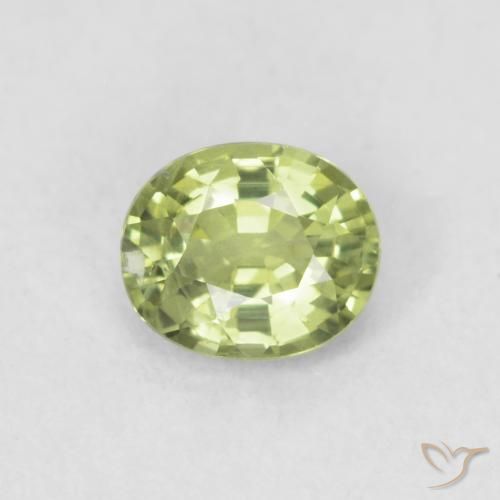 0.43ct Natürlicher Mittelgrün Saphir, Oval, VS