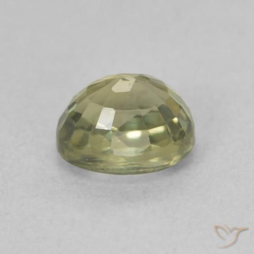 9,17 ctw natürlicher gelb-grün Saphir, Oval, VS