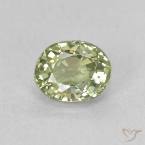 0.57ct Natürlicher Medium Dark-Green Saphir, Oval, VVS