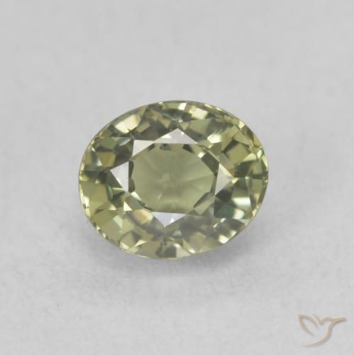 0.70ct Natürlicher hellgrün Saphir, Oval, VVS