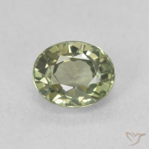 0.67ct Natürlicher Warmes Waldgrün Saphir, Oval, VVS