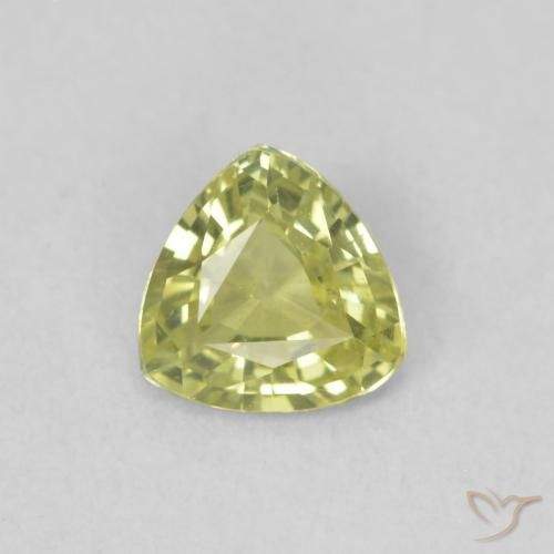 0.37ct Natürlicher Olivgrün Saphir, Trillion, VVS